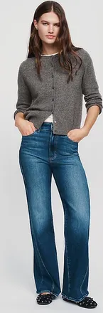 Paige Anessa 31 High Rise Wide Leg Jeans