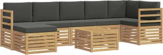 vidaXL Conjunto De Sof&aacute;s De Exterior 8 Uds. Blanco Y Antracita Vidaxl