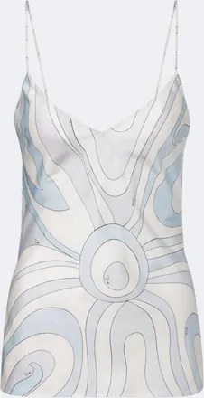 Pucci Top Iride de sarga de seda
