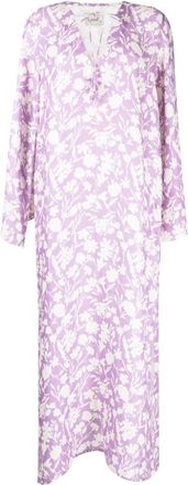 Bambah Arielle floral-print kaftan - women - Polyester - S - Purple