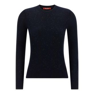 Max Mara Marabu Jumper - female - Max Mara Studio - Round-neck Knitwear - Blue - XL - Knitwear