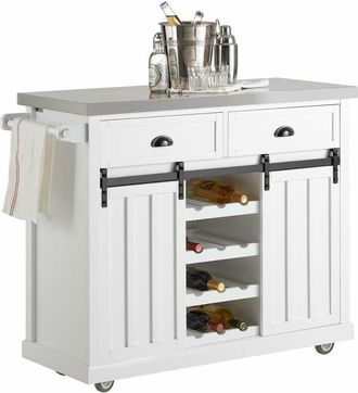 SoBuy Carrito De Cocina Con Piso De Acero Carro Almacenaje L116 X P46 X H95cm Fkw94-w Sobuy Es