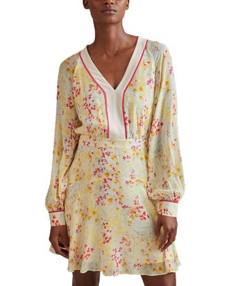 Reiss Molly Buttercup Printed Flippy Dress