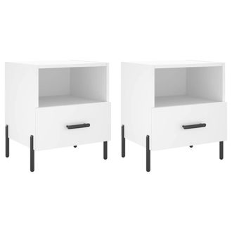 Berkfield Home Bedside Cabinets 2 pcs White 40x35x47.5 cm Engineered Wood