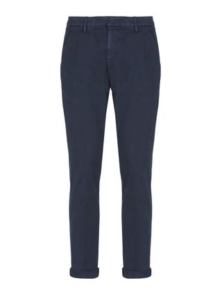 Dondup Slim-Fit Tailored Cotton Pants with Button Detail