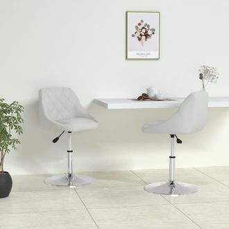 vidaXL Sillas De Comedor 2 Unidades Cuero Sint&eacute;tico Blanco Vidaxl