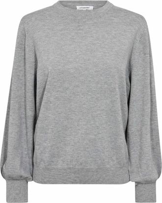 Co'Couture Jersey de cuello redondo - Knitwear - Mujer - Gris - S