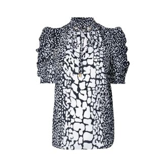 Michael Kors Overhemden, Dames, Zwart, S, Blouse overhemd