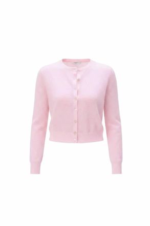 White + Warren Womens Linen Blend Cardigan In Porcelain Pink