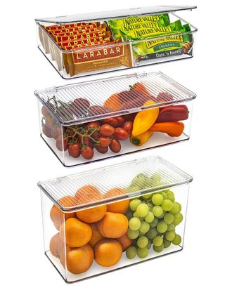 Sorbus Storage Bins With Hinged Lids