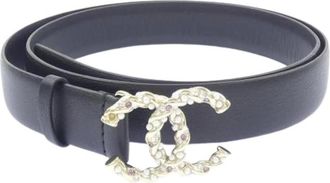Chanel Pre-owned Belts, female, Black, Size: ONE SIZE Pre-owned Vintage Fabric Belt