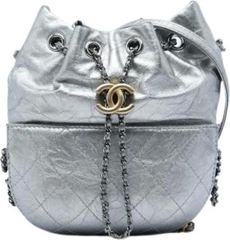 Chanel Pre-owned Gabrielle Bucket Bag - Pre-owned - Mujer - Gris - ONE SIZE