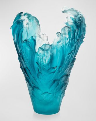 Daum Maya Dolphins Large Vase