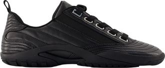 Lanvin Nieuwe Voetbal Sneakers met Veters - Heren - Sneakers - Zwart - 41 EU - Leer - Schoenen