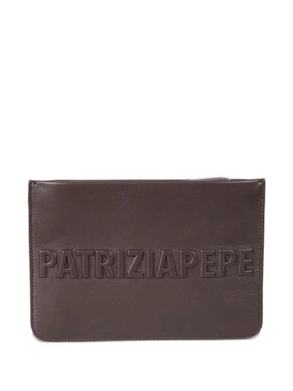 Patrizia Pepe Clutch goffrata - Marrone