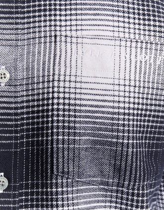 Lyle & Scott Lyle And Scott Mens Flannel Collared Neck Long Sleeve Shirt - Navy - Size: 38/Regular