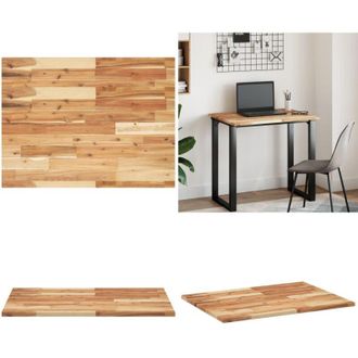 vidaXL Piano da Bagno Finitura a Olio 100x60x2 cm in Legno di Acacia - Acacia - Finitura a olio
