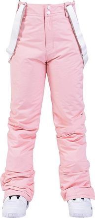 Generic Mens Padded Ski Trousers Waterproof Snowboard Trousers Mens Soft Fleece Lined Pants Outdoor Slim Salopettes Warm Thicken Sweatpants Windproof Breathab