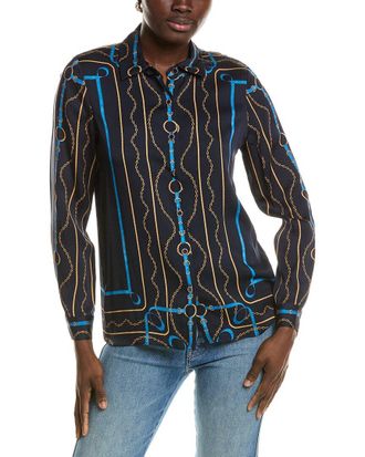 Elie Tahari The Madeline Silk-Blend Blouse