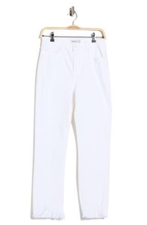 SIMKHAI River High Waist Straight Leg Jeans in Distressed White at Nordstrom Rack, Size 30