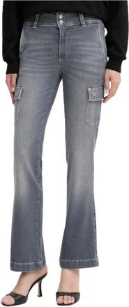 Guess Bootcut Jeans, female, Blue, W28, Cargo Mini Boot Silver Breeze