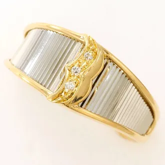 C&A Platinum Yellow Gold Yellow Gold (18K) Platinum 900 Band Ring (Pre-Owned)