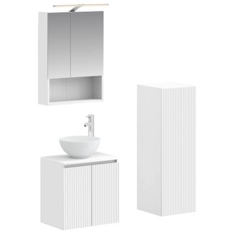 vidaXL Juego De Muebles De Ba&ntilde;o 4 Pcs Blanco Vidaxl