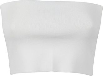 Liviana Conti White Viscose Bandeau Top