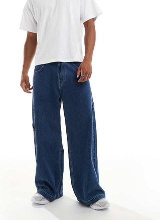 Hollister Jeans larghi lavaggio azzurro-Blu