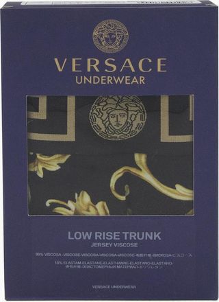 Versace Mens Versace Barocco Low Rise Boxer Trunk Black/gold - Black/Multi - Size: 33/32/32