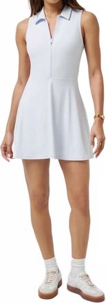 Travis Mathew Moveknit Sleeveless Polo Dress In Ancient Water