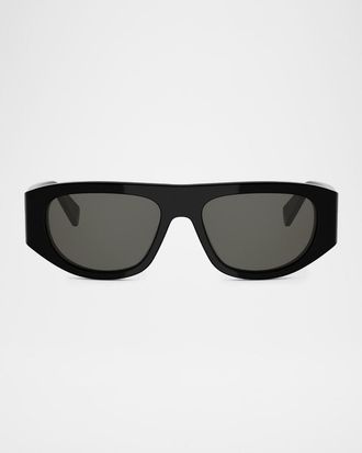 Celine Men & apos;s Triomphe Rectangular Acetate Sunglasses