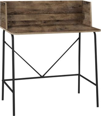 Nordlys Escritorio estilo industrial en acero y madera marrón