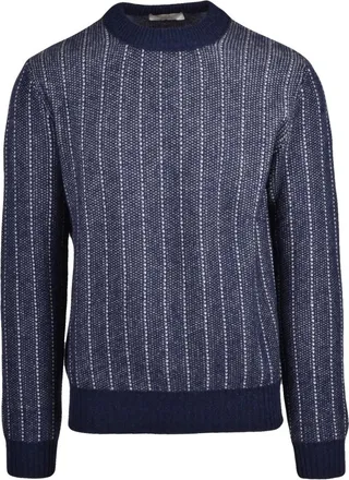 Wool & Co Truien & Vesten, Heren, Blauw, M, Wol, Maglioncino Girocollo