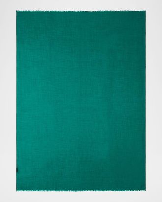 Akris Cashmere-Silk Fringe Trim Scarf
