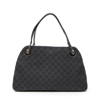 Gucci Pre-owned Womens Medium Eclipse Tote Handbag - Black - One Size