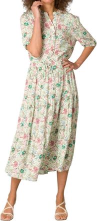 Yest Ghayla Maxi Dress In Bright Green/multi