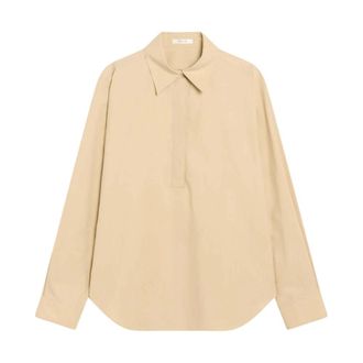 The Row Overhemden, Dames, Beige, S, Katoen, Margan Shirt