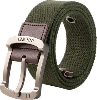 Generic Independent Trucks Belt Mens Adult Unisex Canvas Quick Release Buckle Outer Belt Mens Outdoor Training Belt 1 Pant (Army Green, XL)