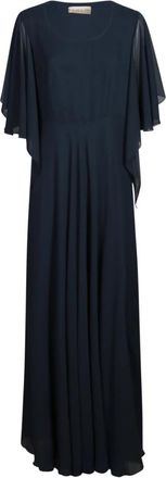 Blanca Vita Blauwe Jurk voor Vrouwen - Dames - Maxi kleedjes - Blauw - M - Polyester - Kleedjes