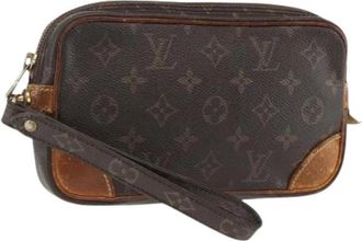Louis Vuitton Pre-owned Marly Dragonne PM Clutch - Dames - Vintage Clutch - Bruin - ONE Size - Leer - Vintage