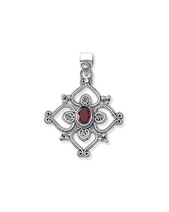 Samuel B. Silver Garnet Pendant