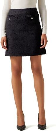 L.k. Bennett Charlee Tweed Miniskirt in Bla-Black at Nordstrom Rack, Size 10 Us / 14 Uk