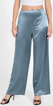 Guess Julie High Waist Satin Pants in Blue at Nordstrom, Size X-Small 30