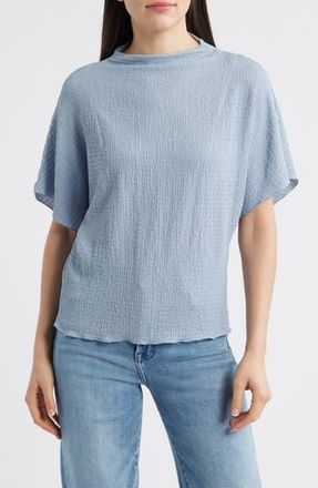Vince Camuto Textured Mock Neck Top in Sky at Nordstrom Rack, Size X-Large P