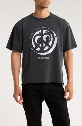 PacSun Steady Pulse Cotton Graphic T-Shirt in Washed Black at Nordstrom, Size X-Large