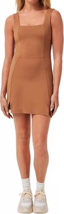 Travis Mathew Moveknit Sleeveless Dress In Heather Chestnut