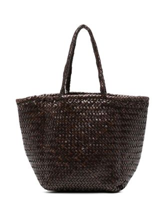 Dragon Diffusion small Grace Basket tote bag - Brown