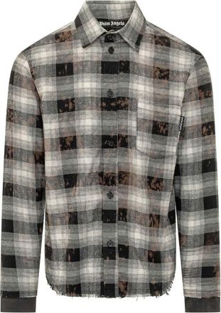 Palm Angels Black Regular Checks Shirt