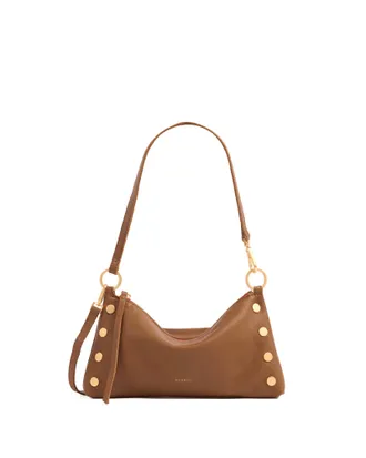 Hammitt Hammitt Kyle Mahogany Pebble Brushed Gold Red Zip Sml